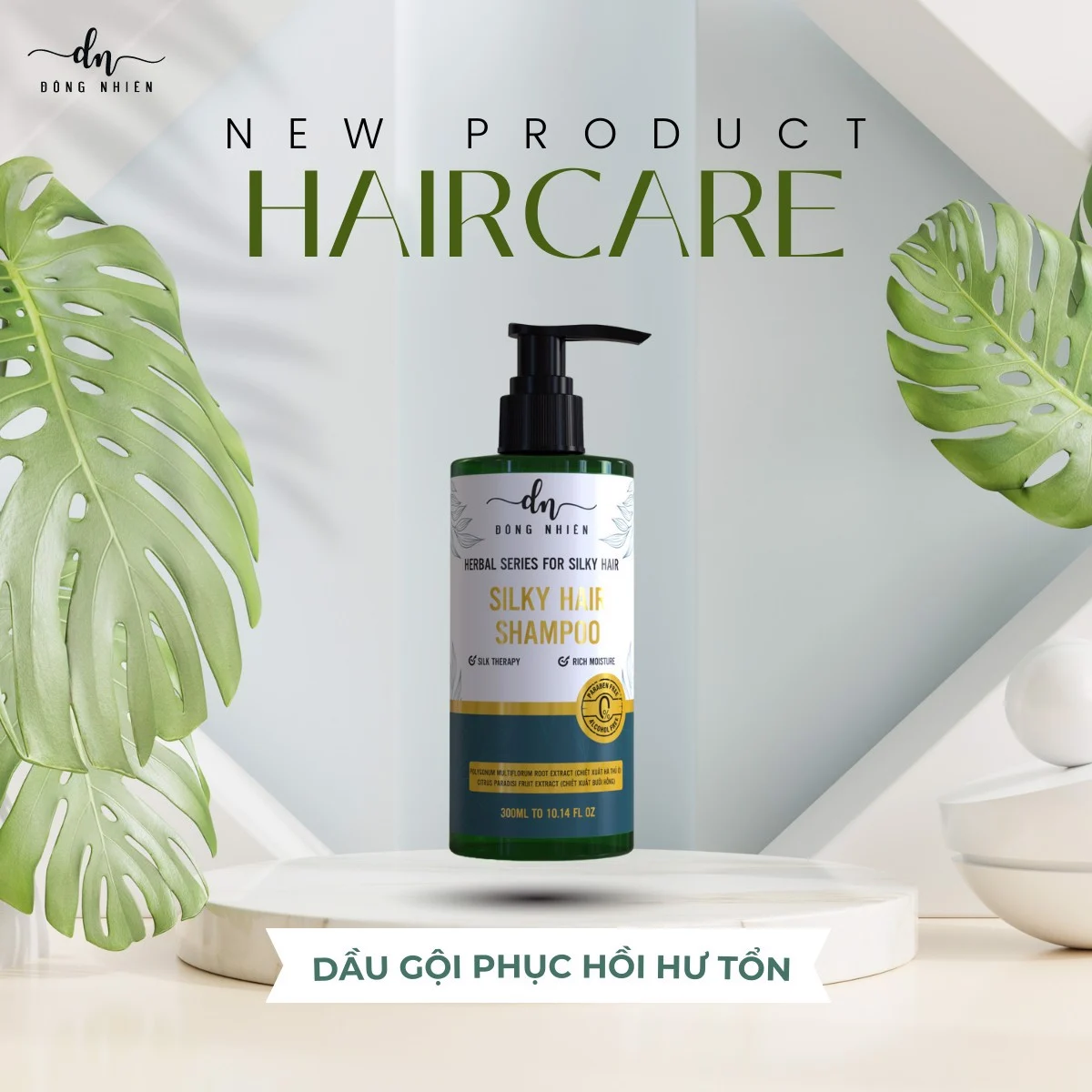 Dầu gội phục hồi tóc yếu, ngăn gãy rụng, mọc tóc dày khỏe Herbal Silky Hair