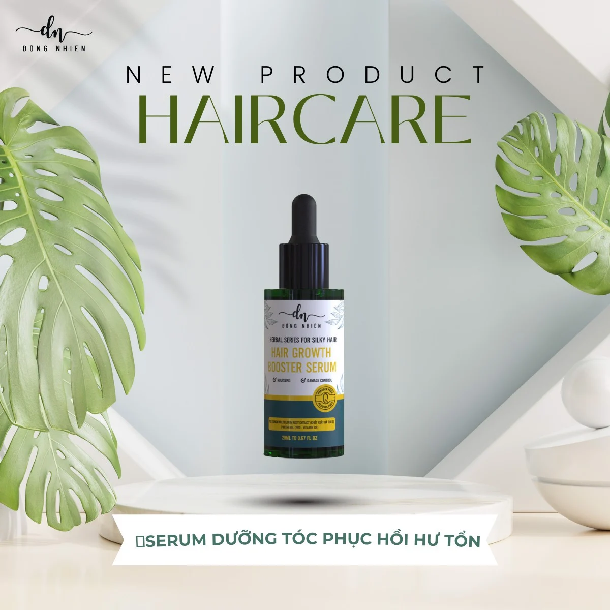 Serum phục hồi chân tóc, giảm gãy rụng, mọc tóc dày khỏe Herbal Silky Hair