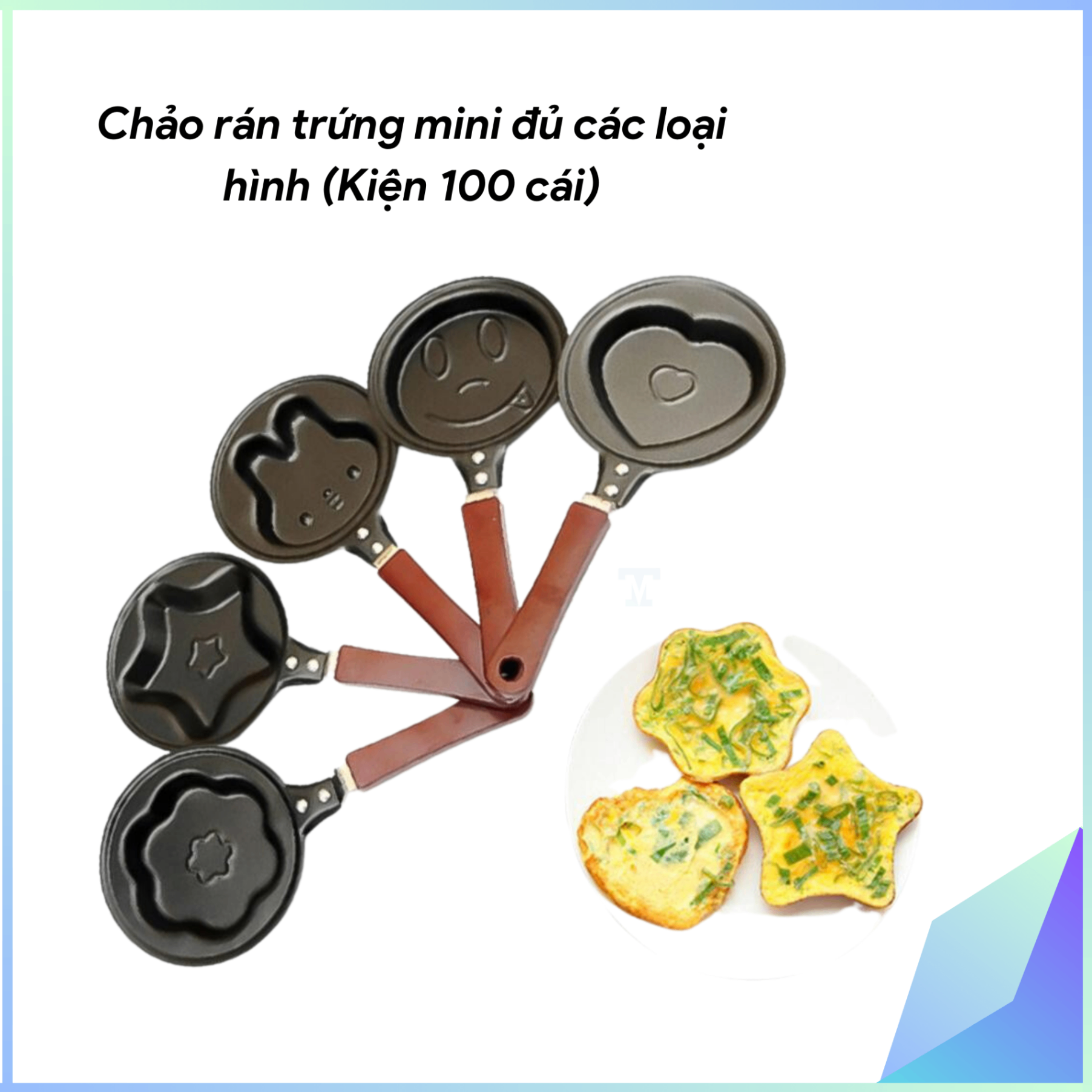 Chảo rán trứng mini đủ các loại hình (Kiện 100 cái)