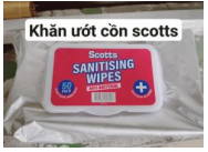 Thùng 24 gói khăn ướt cồn (gói 50 tờ) Scotts 3147472 Kiện 10 thùng)